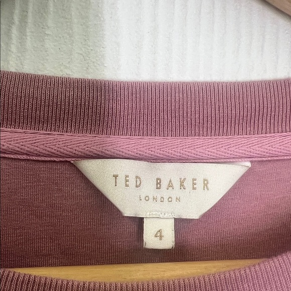 Ted Baker London - Rose Ruffled Shoulder Long Sleeve Crewneck Sweatshirt Size 4 - Picture 9 of 10